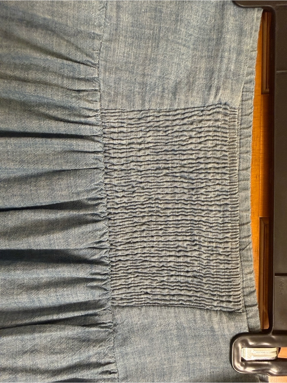 J. McLaughlin Blue Chambray Tiered Maxi Skirt- Like new - Picture 3 of 6